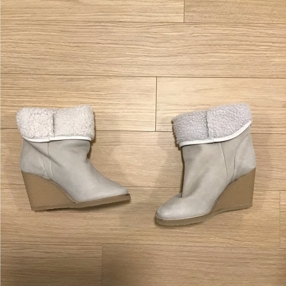 NEW Isabel Marant shearling wedge boots size 38 - Picture 2 of 7